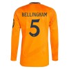 Camisola Real Madrid Bellingham 5 Manga Comprida Homen Equipamento 2ª 24/25